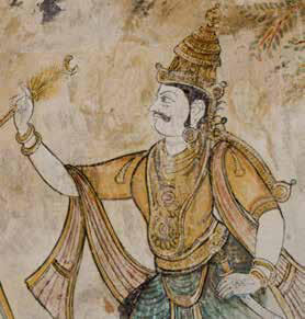 A ancient mural of King Rajaraja Cholan